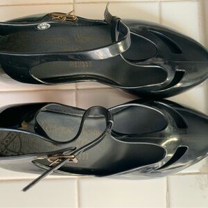 Vivienne Westwood Glossy Black Cutout Heels